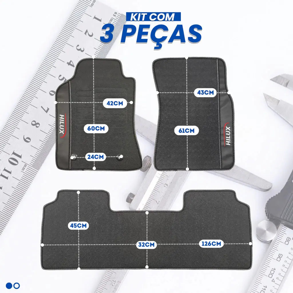Tapete Borracha Premium CarLux™ Linha Toyota + Brinde (Oferta Exclusiva) lojasaruna