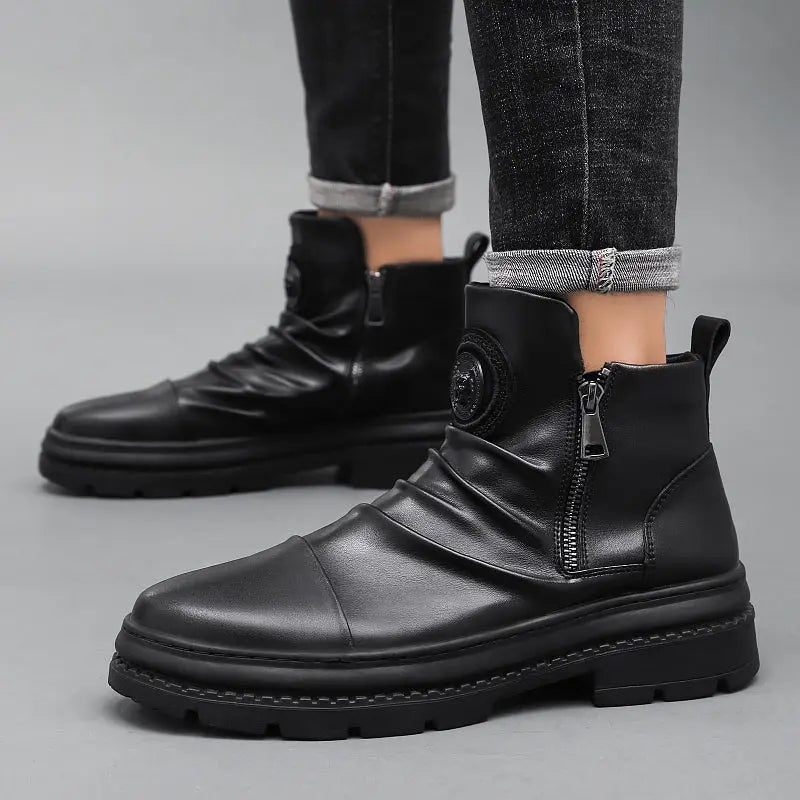 Bota Masculina de Couro Legítimo - Comfort Brutori lojasaruna