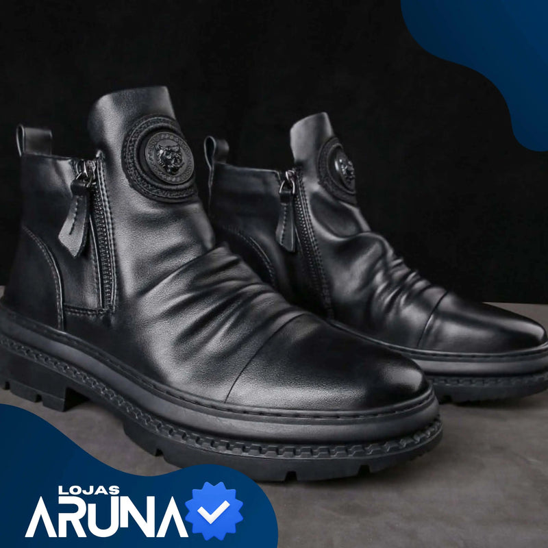 Bota Masculina de Couro Legítimo - Comfort Brutori lojasaruna