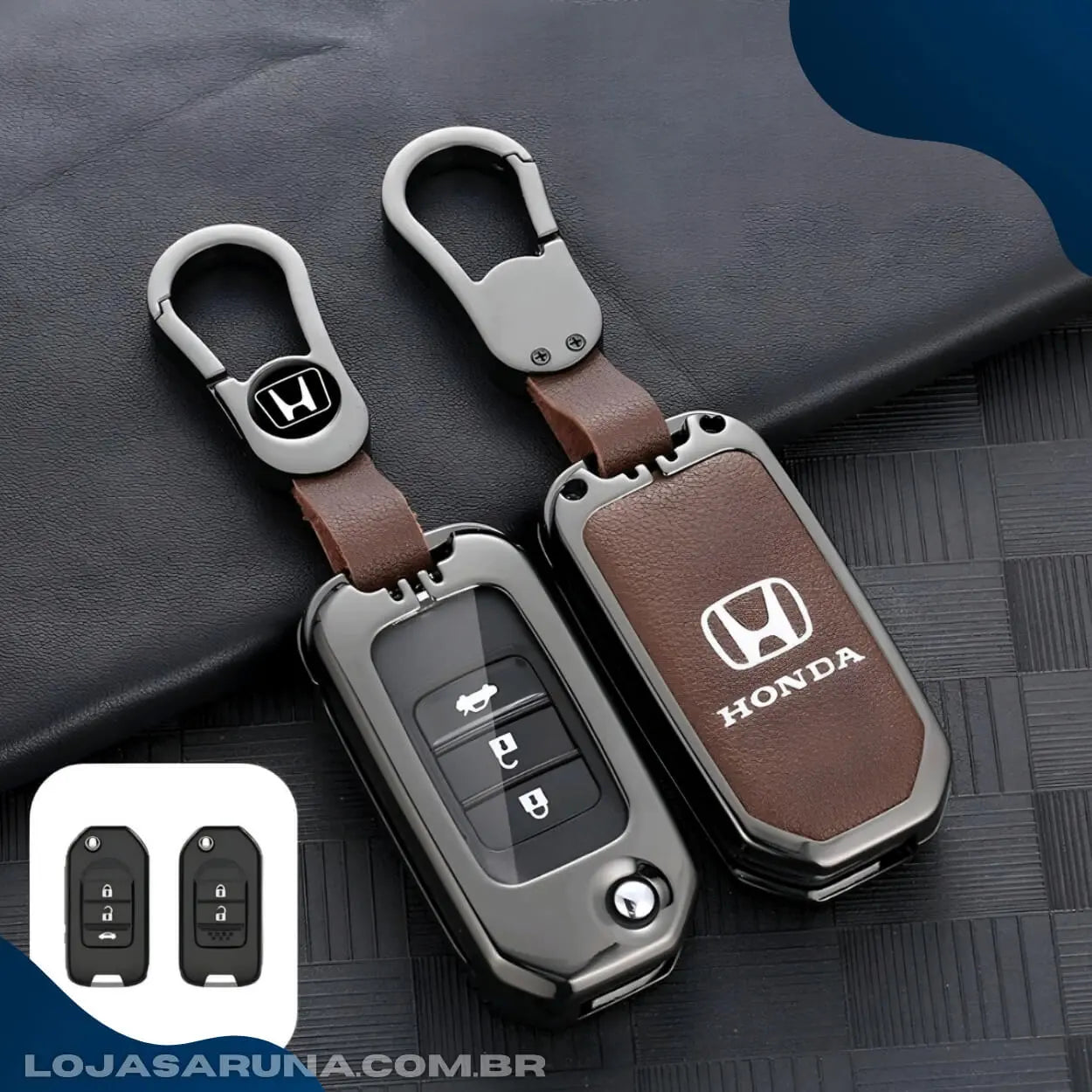 Capa de Chave Honda Aruna acabamento premium
