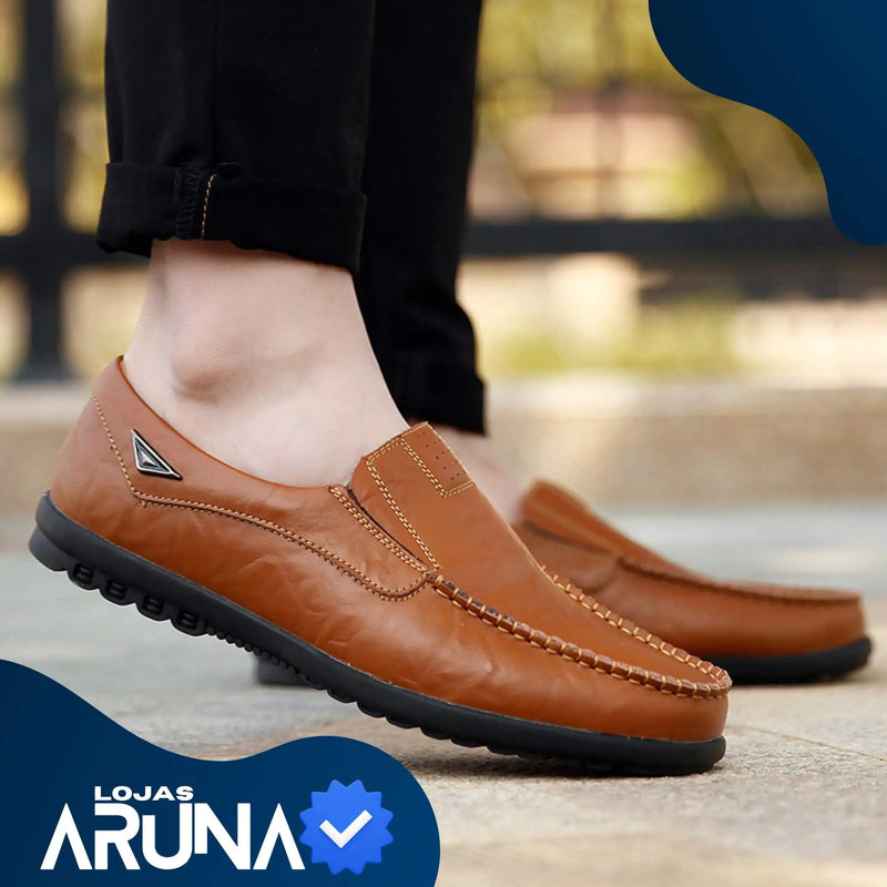 Mocassim Masculino de Couro Legítimo - Luxim lojasaruna