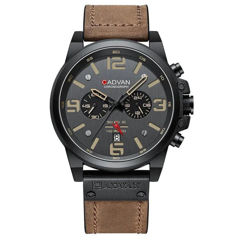 Relógio Masculino Pulseira De Couro Militar - CADVAN lojasaruna