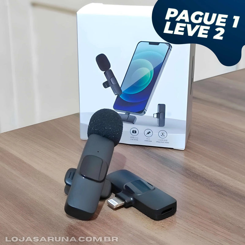 SonusPro - Microfone de lapela sem fio | LEVE 2 PAGUE 1 lojasaruna