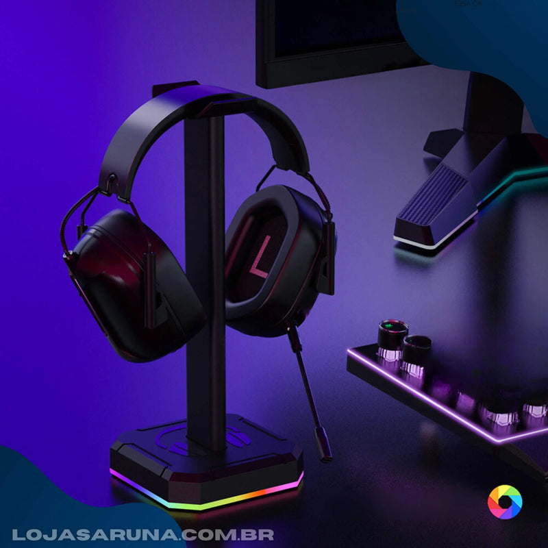 Suporte de headset led - Exclusivo (Últimas Unidades) lojasaruna