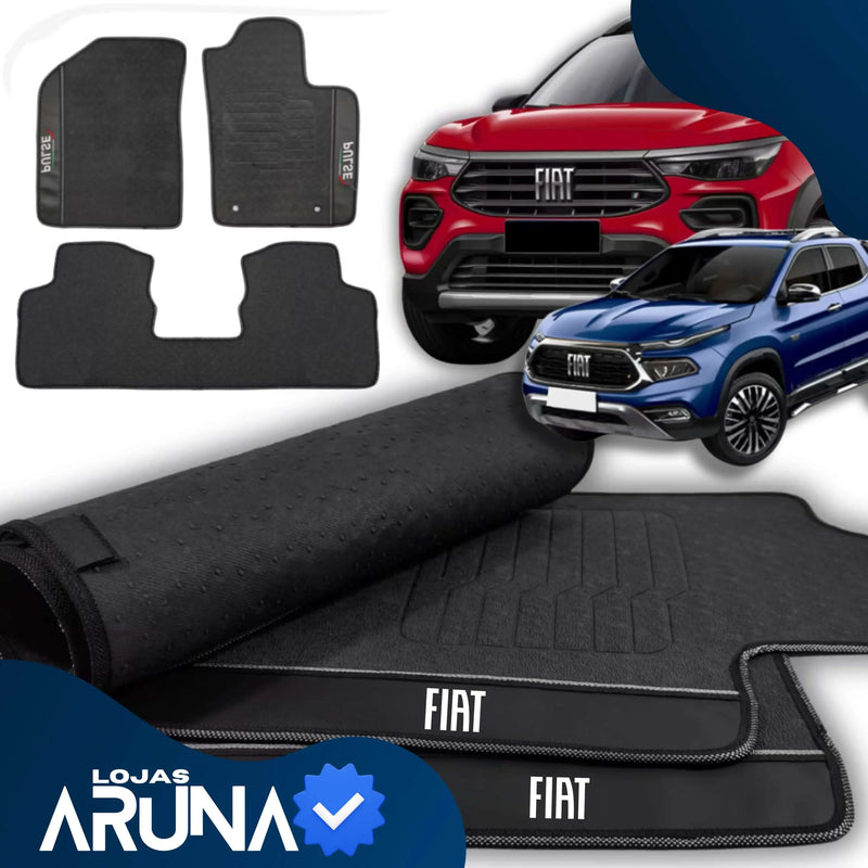 Tapete Borracha Premium CarLux™ Linha Fiat + Brinde (Oferta Exclusiva) lojasaruna