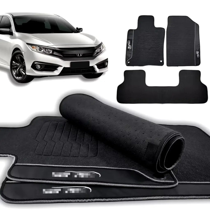 Tapete Borracha Premium CarLux™ Linha Honda + Brinde (Oferta Exclusiva) lojasaruna