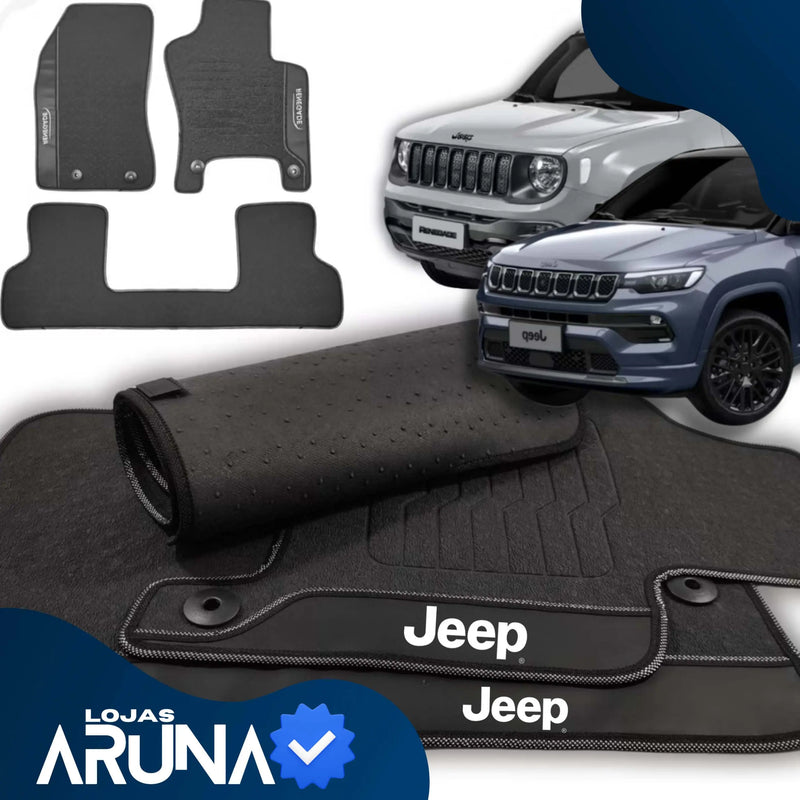 Tapete Borracha Premium CarLux™ Linha Jeep + Brinde (Oferta Exclusiva) lojasaruna