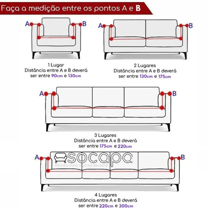 Capa Sofá Charme c/ Tecido Spandex - Aruna 🏆 lojasaruna